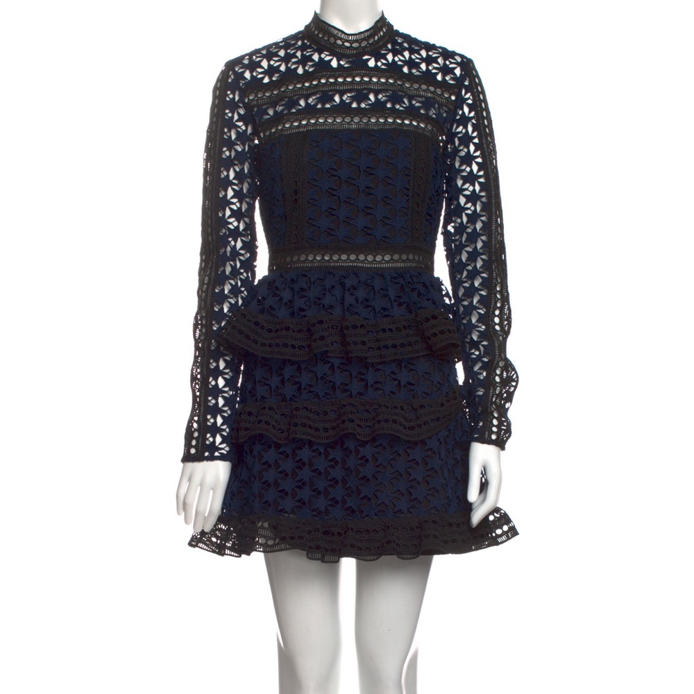 Self portrait mick neck mini dress